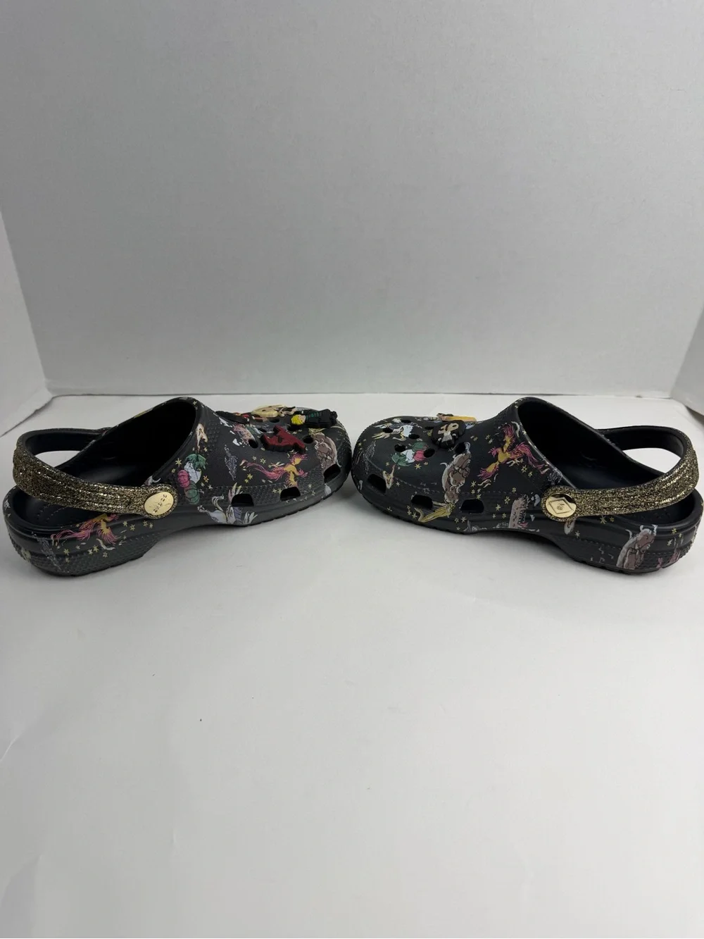 Crocs Vera Bradley X Harry Potter Clog Size C13 Kids Black Gold Glitter Strap
